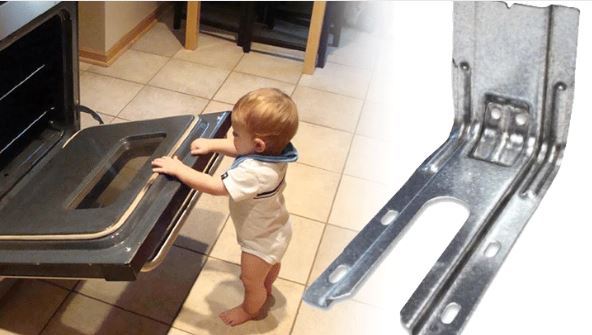 Oven range installation, anti tip for children safety